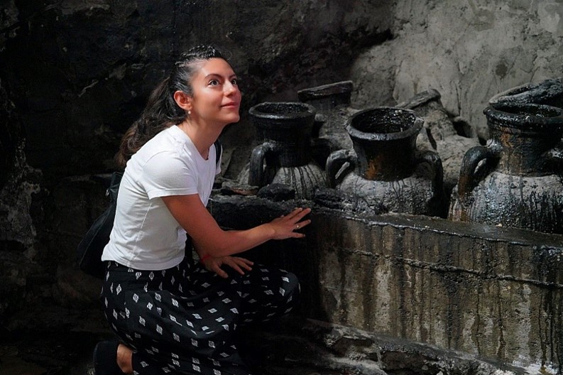 Dr Inna Rudolf at the Yazidi temple in Lalish.
