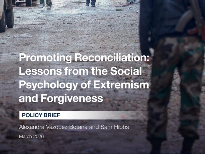 Promoting Reconciliation: Lessons from the Social Psychology of Extremism and Forgiveness