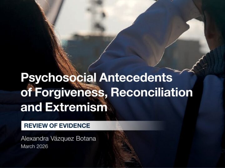Psychosocial Antecedents of Forgiveness, Reconciliation and Extremism